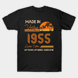 D4641955 Made In Vintage 1955 Limited Edition 69 Being Awesome T-Shirt